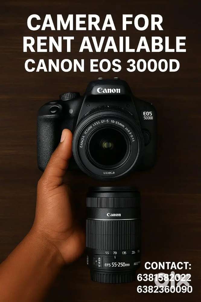 Canon EOS 3000d rental available
