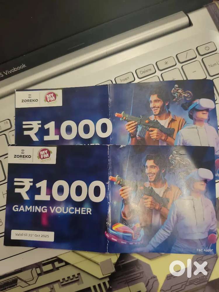 2000 worth gaming voucher for zoreko valid till 31 oct