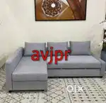 New Modern L-Shape Sofa Cum Bed – Grey Fabric at wholesale prices