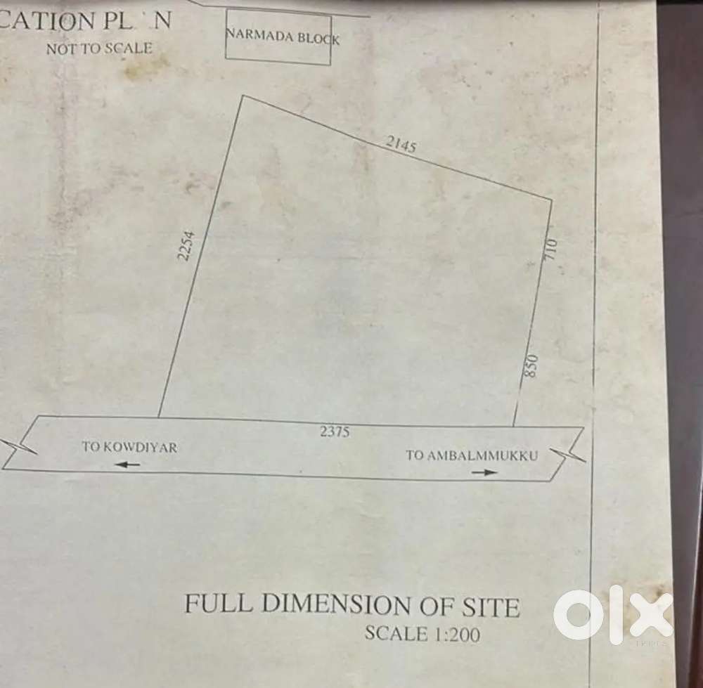 9.25  CENT LAND SALE IN KOWDIAR