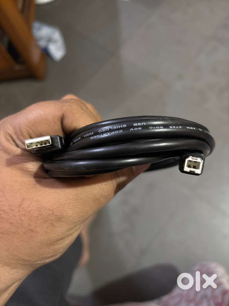 Usb A4 pin male to usb b 4 pin male 15 ft cable for sale