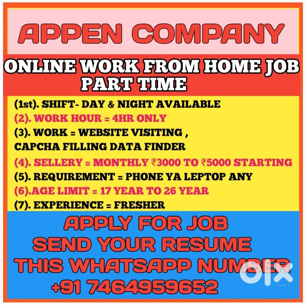 Work From Home Online Job Data Entry M1