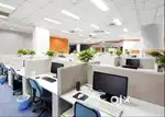 Office space with new furniture and fixtures available for rent.