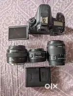 Canon EOS 77D DSLR + Prime & Zoom Lenses