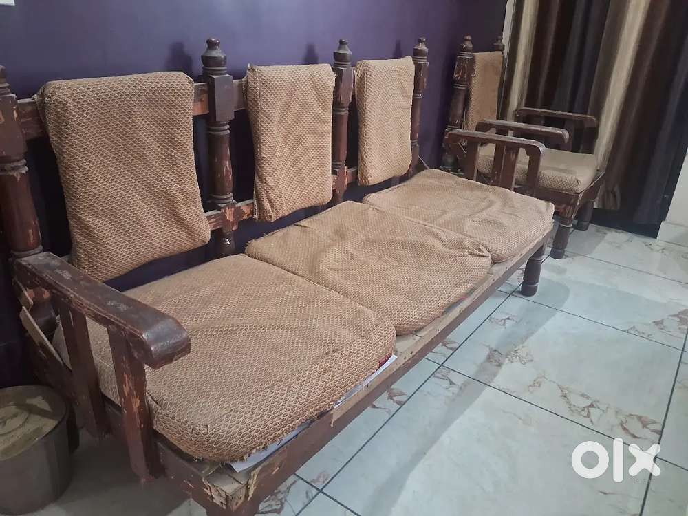 Vintage wooden sofa set