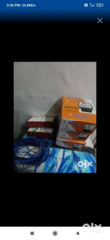 3 new submeter(single phase),2 switch board and
Electric wire