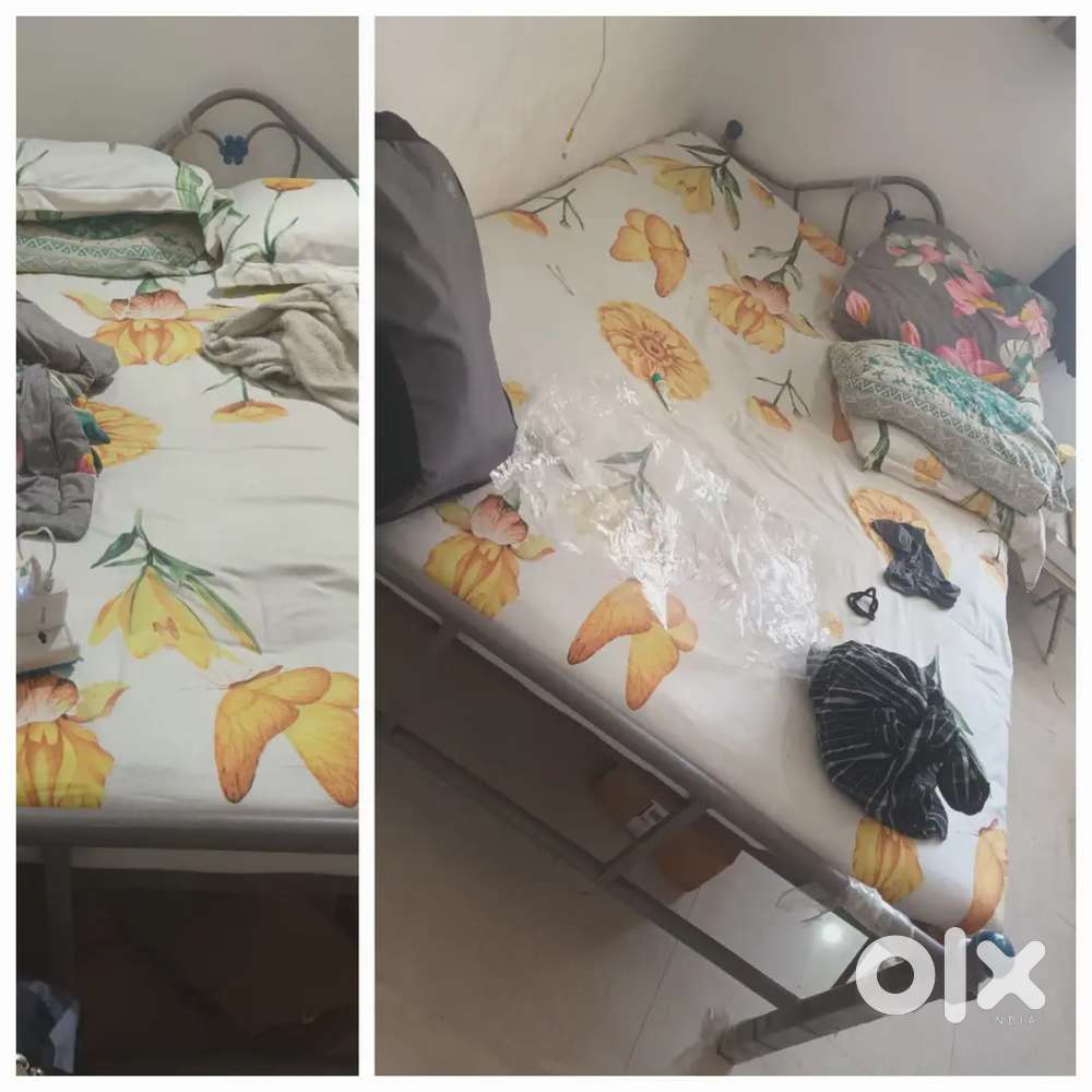 Iron Bed double in size with mattress