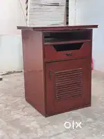 Solid teak wood table with storage