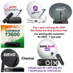 AIRTEL DTH ! TATÀ ! SUNDIRECT ! PLÀY ! DISHTV ! VIDEOCON D2H ! LED TV