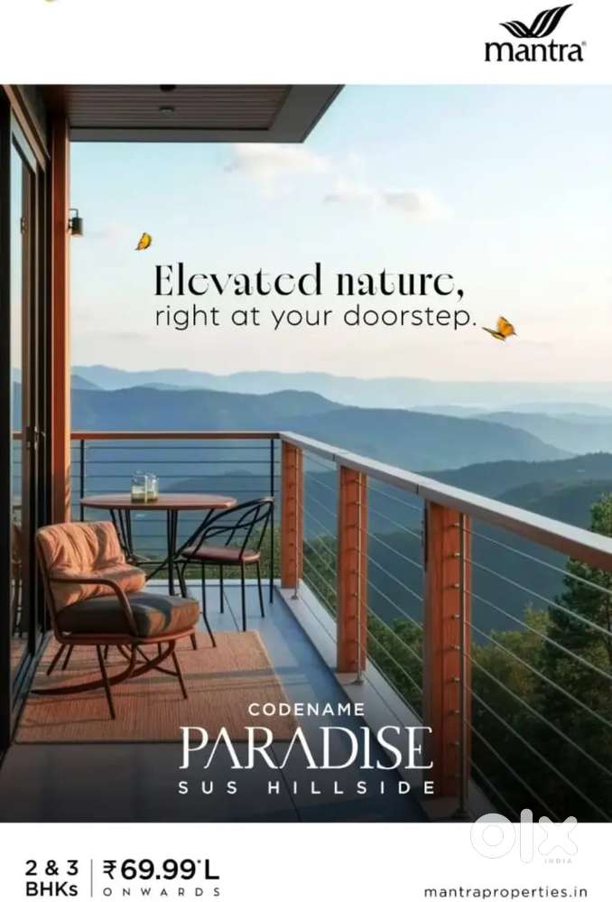 Hill view 3 bhk @ sus,95 lac,pashan-sus road