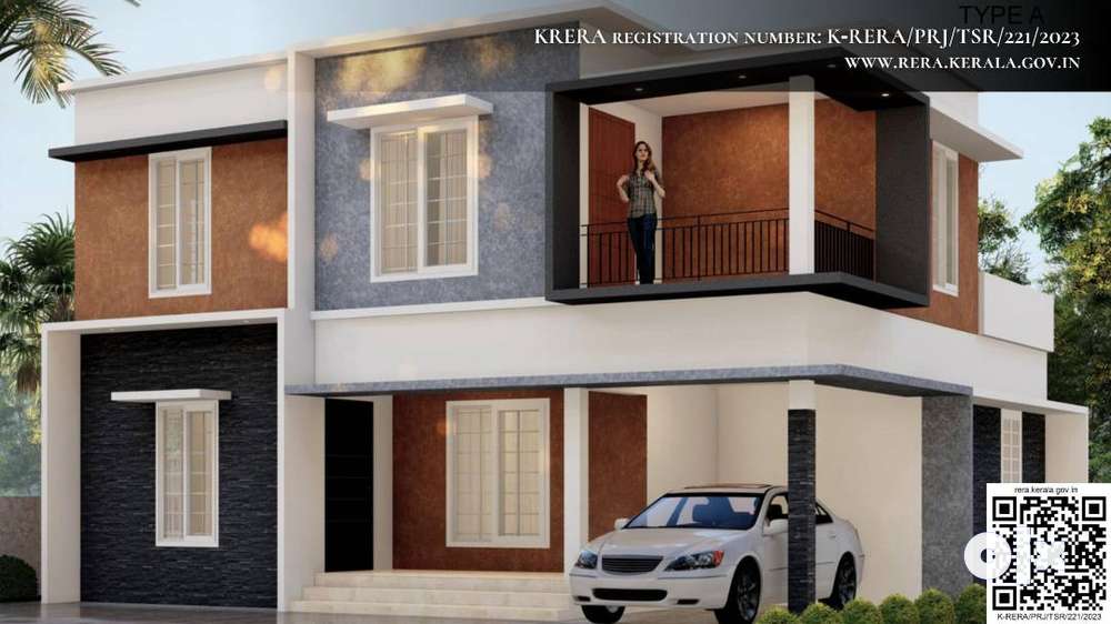 3BHK Grand Looking Independent House / Villa for Sale in Thrissur