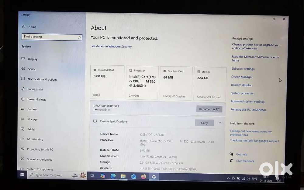 Dell Latitude E6410 in working condition