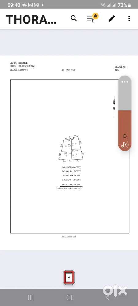 Land plot near pudukad police station size six to seven cents