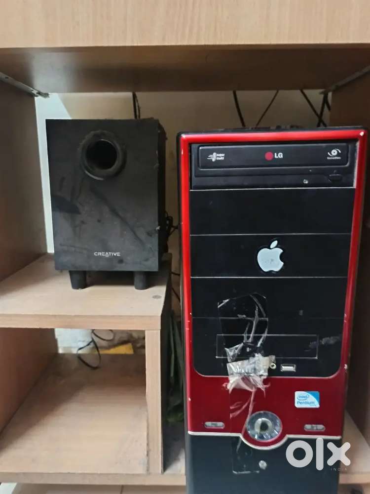 Desktop computer with table