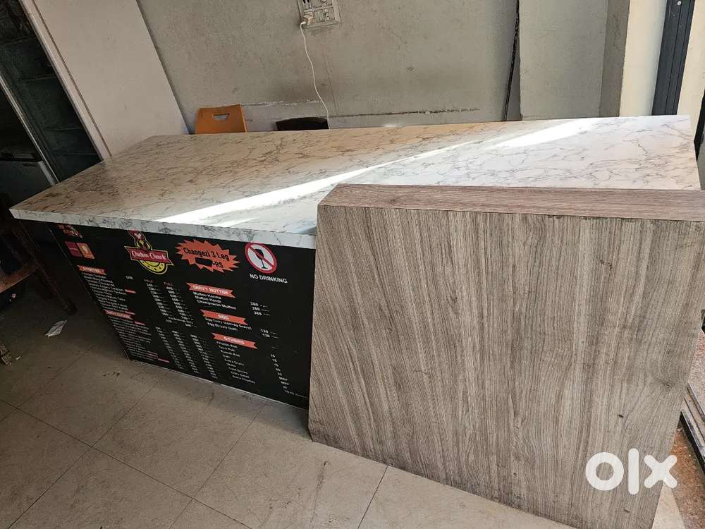 Reception counter for sell.