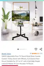 Mobile trolley TV stand