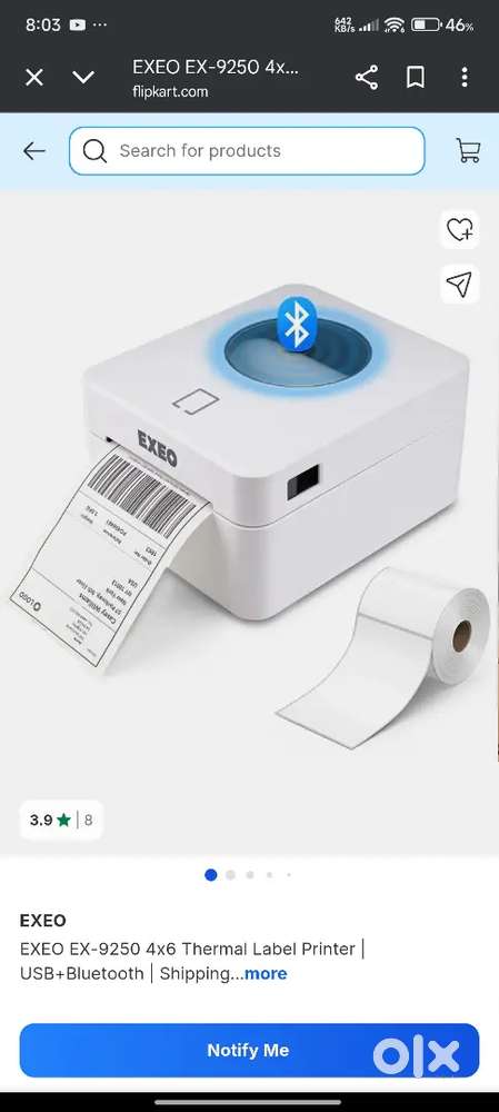 EXEO EX9250 Thermal Printer open box unused