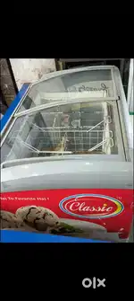 Icecream deep freeze with curved display