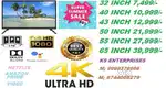 43 INCH SMART LED TV @ 12,999 /-