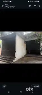 Godown with attached bathroom, 3 commercial vehicles parking