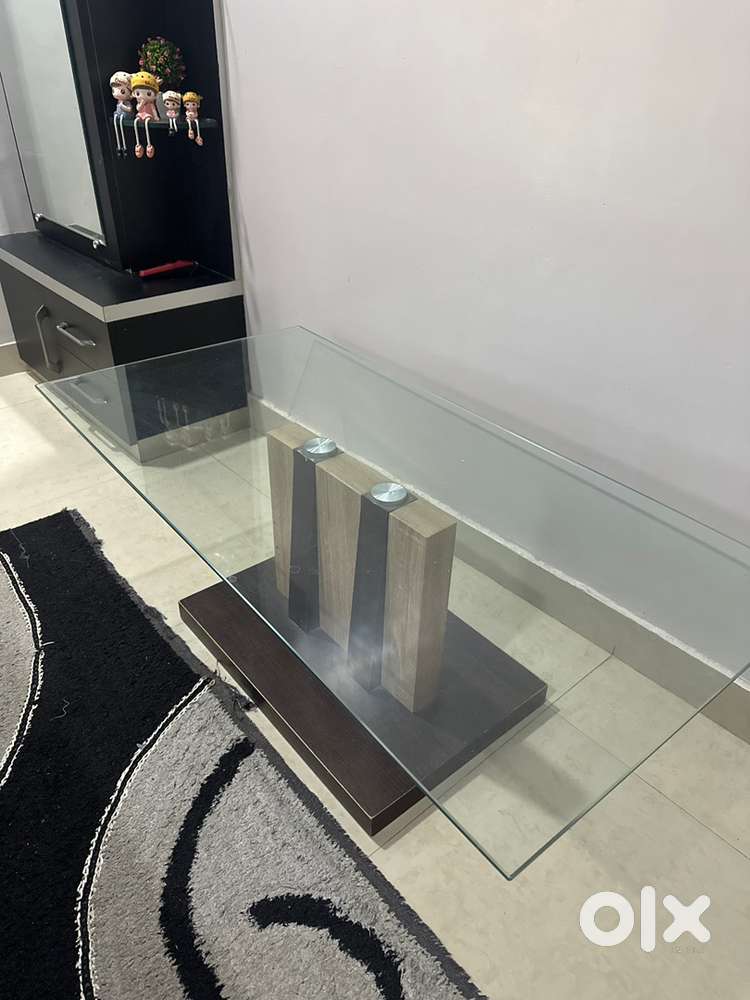 A sturdy simple table with wooden touch