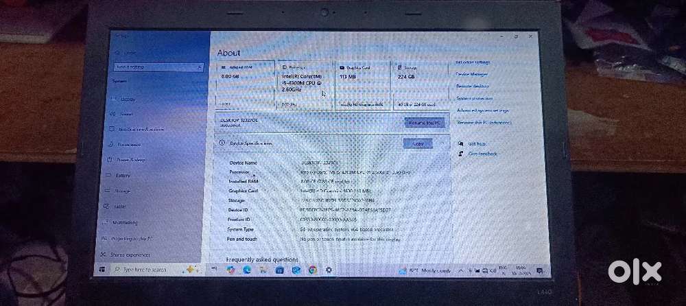 Lenovo DESKTOP 12327OL Laptop good Condition