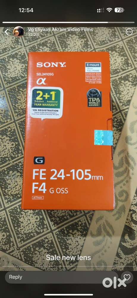 Sony 24-105mm f/4 lens