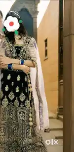 Blue Wedding lehanga for rent