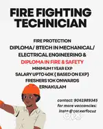 DIPLOMA OR BTECH MECHANICAL FRESHER OR EXPERIENCED WANTED ERNAKULAM