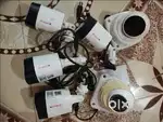 6 Camera's and camera mechine with 100 meter wire