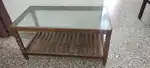 Glass top tea table