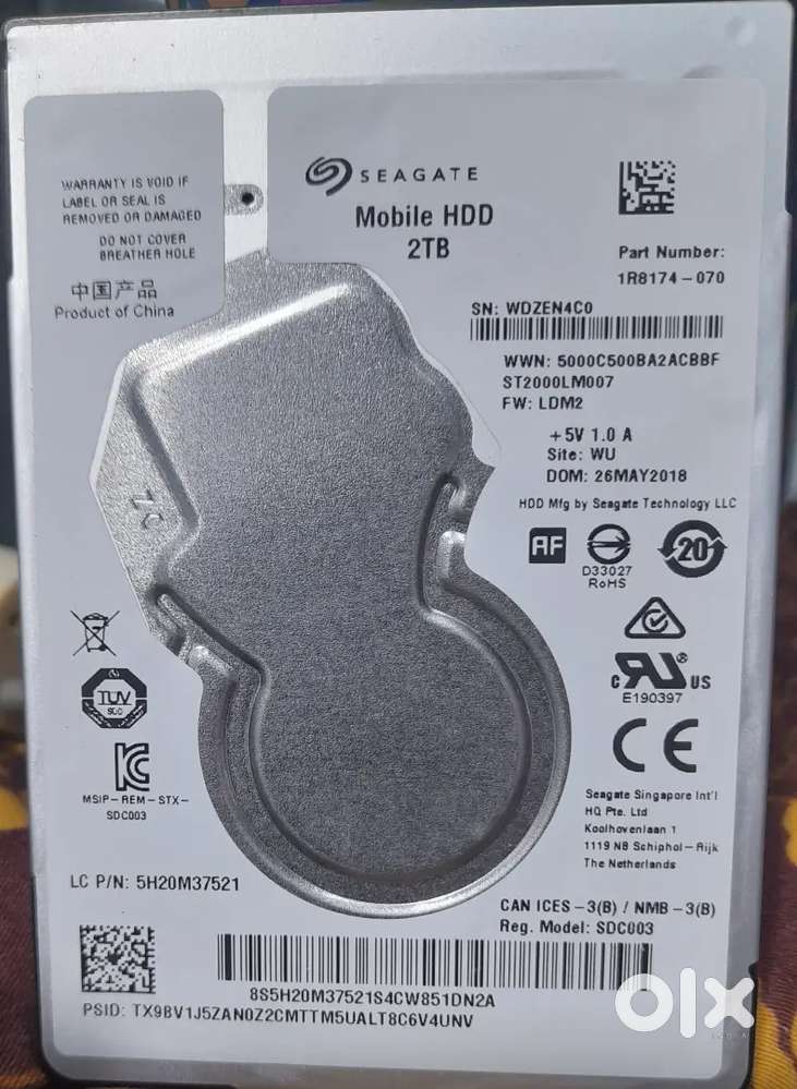 2TB Ultra thin laptop hard disk