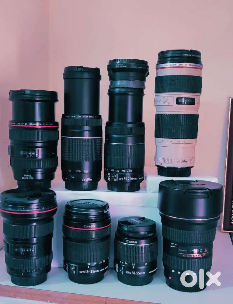 CANON LENSES 24-105 f4,EF 70-200 f4,EF 16-35 f2.8,EF 70-300,EFS 55-250