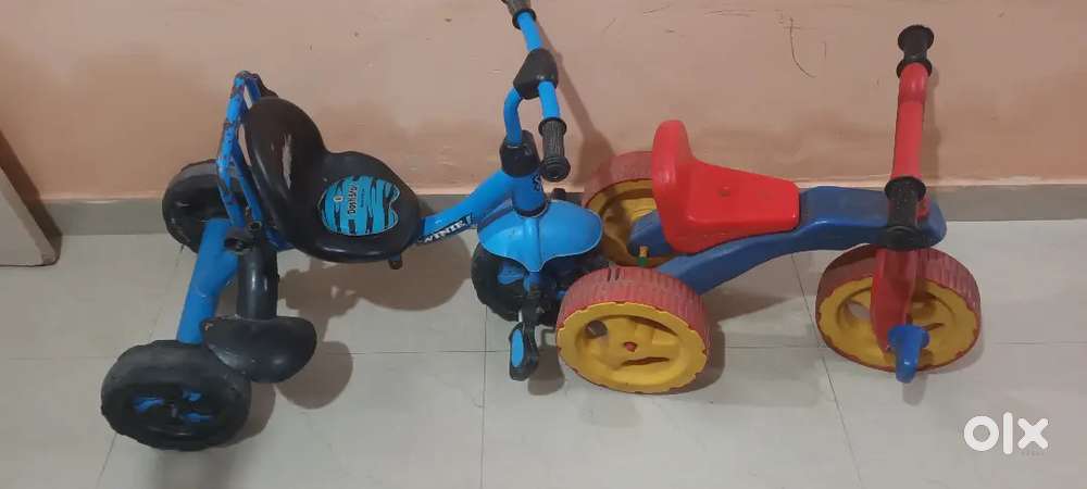Three kids cycles