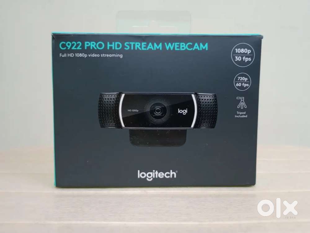 Logitech C922 Pro HD Stream Webcam- Like NEW With Box & Tripod ₹9,999