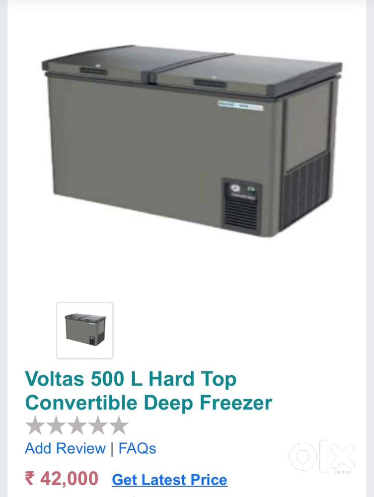 Voltas 500 L Hard Top Convertible Deep Freezer