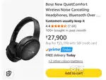 Bose, quite comfort, headphones, brand-new, unused