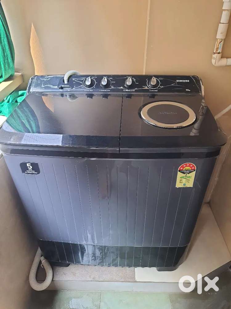 Samsung 9.5kg 5 Star Air Turbo drying semi automatic Top load black