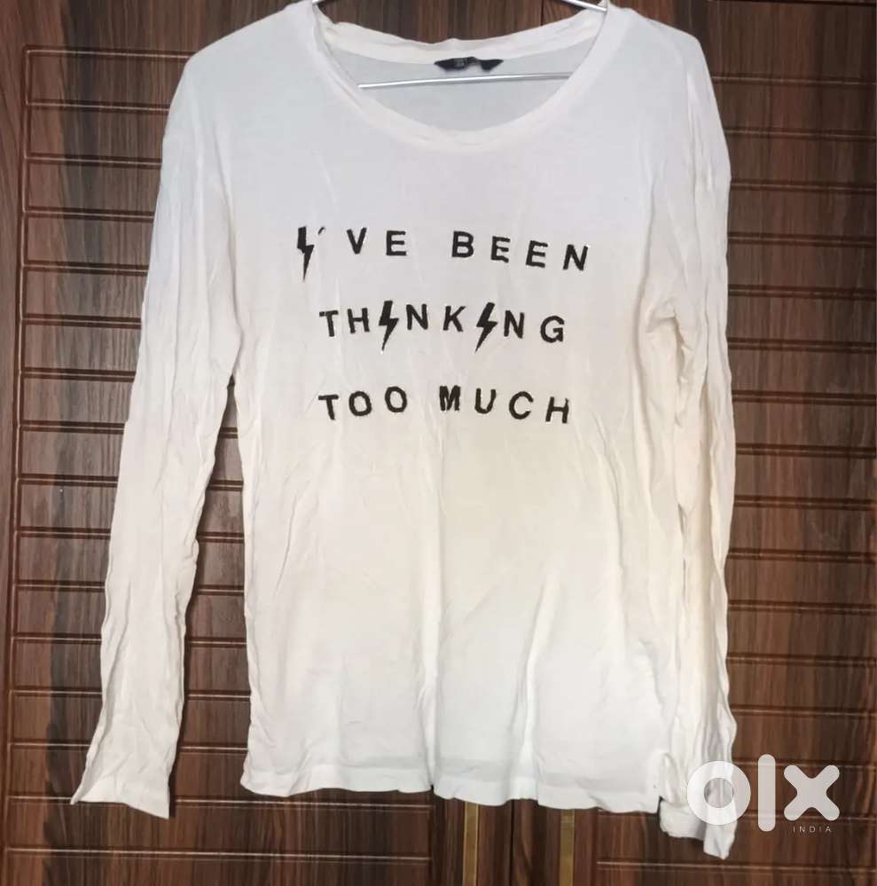 Statement White Graphic Top – Bold Print, Barely Worn!