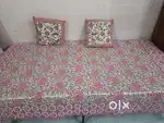 Single foldable hard bed with mattress