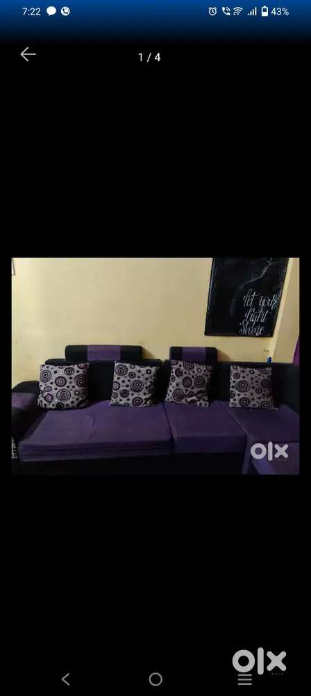 L shaped 6 seater sofa