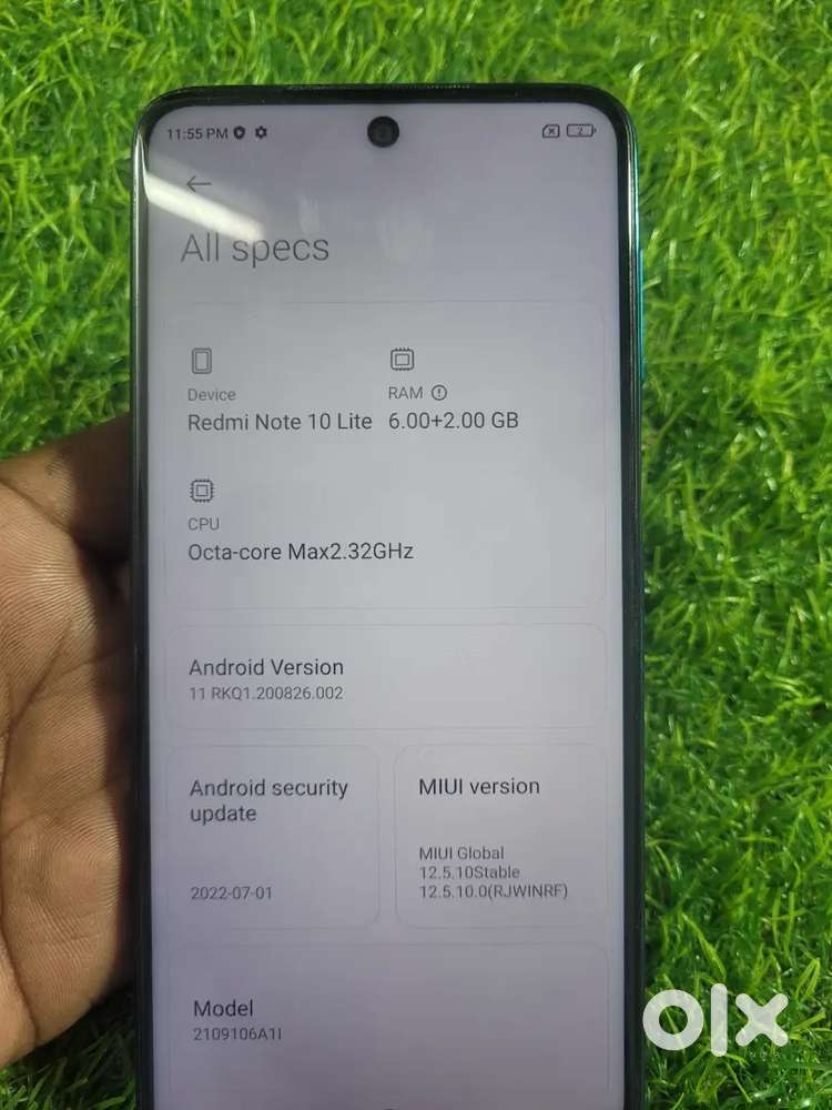 Redmi note 10 lite 6/128 good condition