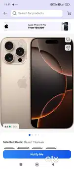 iPhone 16pro 128 desert titanium seal pack