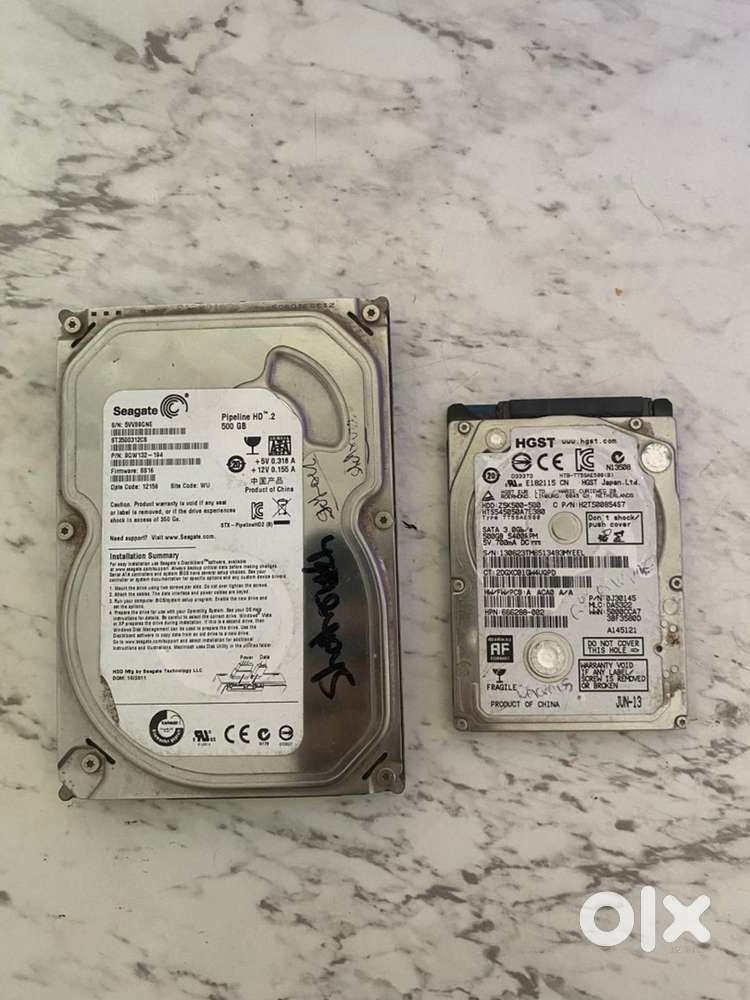 500gb + 500gb sata hardisk for pc 1000rs only