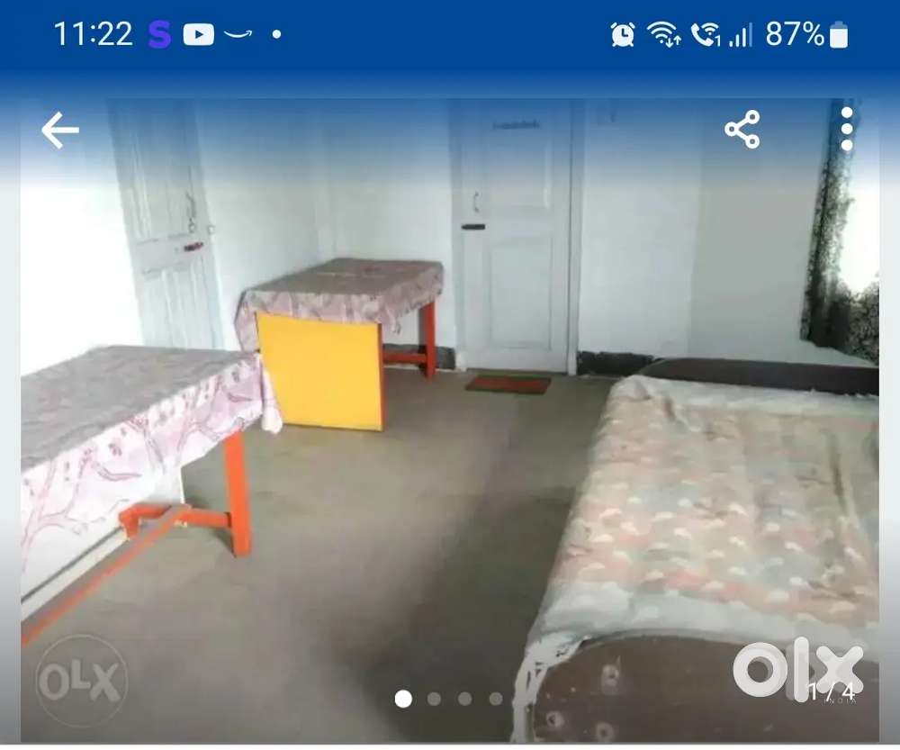 Single room with attached bath and kitchen