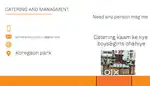 Catering & event management services
