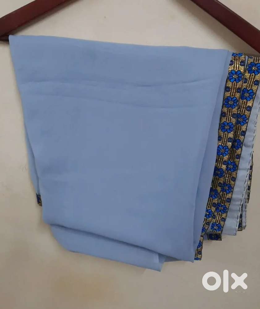 Powder Blue Color Saree