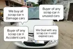 We Deal with any scrap car n valid expired cars n parking problem car