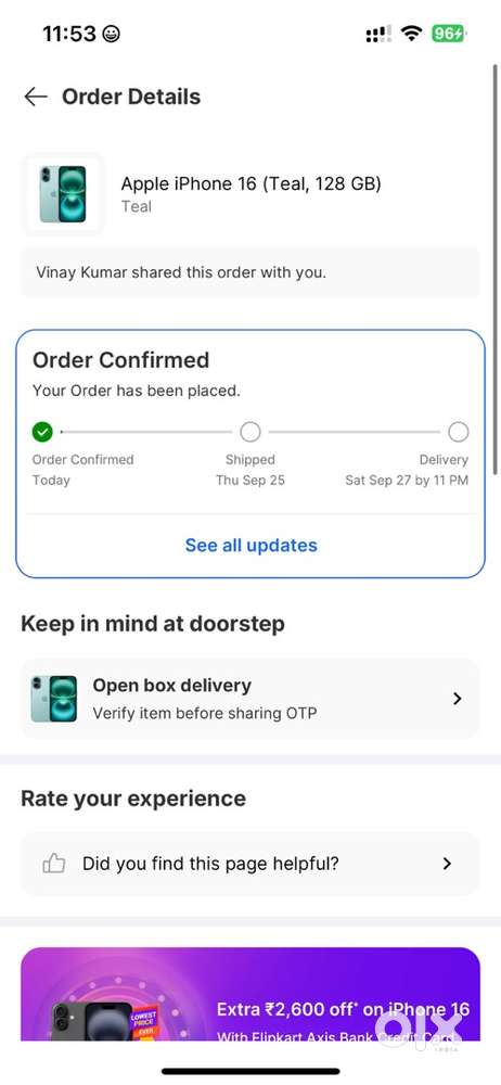 Iphone 16 128 seal pack only