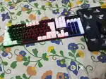 Keyboard with mouse and mouse pad with 2 otg